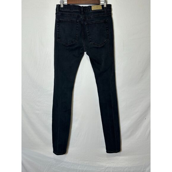 MNML Men's Distressed Black Skinny Jeans Size 31 - Picture 3 of 3